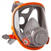 Маска полнолицевая Jeta Safety 5950, силикон, ударопрочный поликарбонат, защитная пленка, без фильтров, размер М, 5950-M