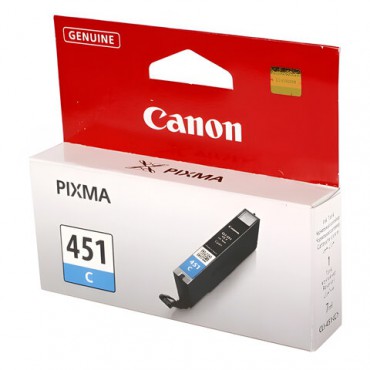 Картридж струйный CANON (CLI-451C) Pixma iP7240 и другие, голубой, оригинальный, 6524B001