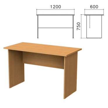 Стол письменный "Монолит", 1200х600х750 мм, цвет бук бавария, СМ21.1