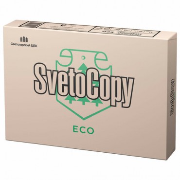 Бумага офисная А4, 80 г/м2, 500 л., SVETOCOPY ECO, белизна 60%, Россия