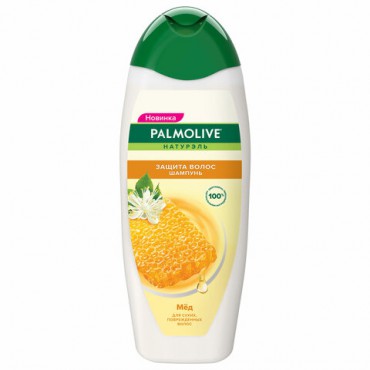 Шампунь 450 мл PALMOLIVE НАТУРЭЛЬ "Мёд", для сухих, поврежденных волос, 8718951556485